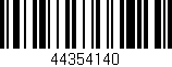 Código de barras (EAN, GTIN, SKU, ISBN): '44354140'
