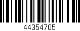 Código de barras (EAN, GTIN, SKU, ISBN): '44354705'