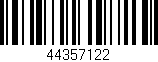 Código de barras (EAN, GTIN, SKU, ISBN): '44357122'