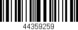 Código de barras (EAN, GTIN, SKU, ISBN): '44359259'