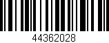 Código de barras (EAN, GTIN, SKU, ISBN): '44362028'
