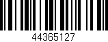 Código de barras (EAN, GTIN, SKU, ISBN): '44365127'