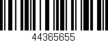 Código de barras (EAN, GTIN, SKU, ISBN): '44365655'