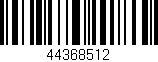 Código de barras (EAN, GTIN, SKU, ISBN): '44368512'