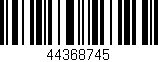 Código de barras (EAN, GTIN, SKU, ISBN): '44368745'