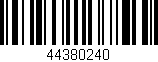 Código de barras (EAN, GTIN, SKU, ISBN): '44380240'