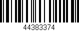 Código de barras (EAN, GTIN, SKU, ISBN): '44383374'