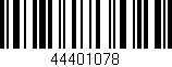 Código de barras (EAN, GTIN, SKU, ISBN): '44401078'