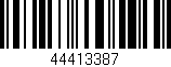 Código de barras (EAN, GTIN, SKU, ISBN): '44413387'