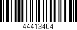 Código de barras (EAN, GTIN, SKU, ISBN): '44413404'