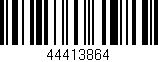 Código de barras (EAN, GTIN, SKU, ISBN): '44413864'