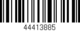 Código de barras (EAN, GTIN, SKU, ISBN): '44413885'