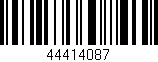 Código de barras (EAN, GTIN, SKU, ISBN): '44414087'