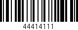 Código de barras (EAN, GTIN, SKU, ISBN): '44414111'
