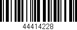 Código de barras (EAN, GTIN, SKU, ISBN): '44414228'