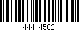 Código de barras (EAN, GTIN, SKU, ISBN): '44414502'