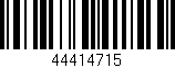 Código de barras (EAN, GTIN, SKU, ISBN): '44414715'