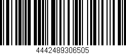 Código de barras (EAN, GTIN, SKU, ISBN): '4442489306505'