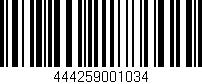Código de barras (EAN, GTIN, SKU, ISBN): '444259001034'