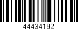 Código de barras (EAN, GTIN, SKU, ISBN): '44434192'