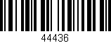 Código de barras (EAN, GTIN, SKU, ISBN): '44436'