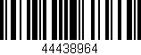 Código de barras (EAN, GTIN, SKU, ISBN): '44438964'