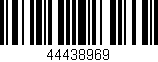Código de barras (EAN, GTIN, SKU, ISBN): '44438969'