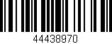 Código de barras (EAN, GTIN, SKU, ISBN): '44438970'