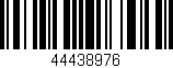 Código de barras (EAN, GTIN, SKU, ISBN): '44438976'