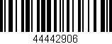 Código de barras (EAN, GTIN, SKU, ISBN): '44442906'