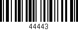 Código de barras (EAN, GTIN, SKU, ISBN): '44443'