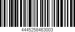 Código de barras (EAN, GTIN, SKU, ISBN): '4445258463003'