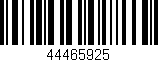 Código de barras (EAN, GTIN, SKU, ISBN): '44465925'