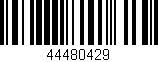 Código de barras (EAN, GTIN, SKU, ISBN): '44480429'