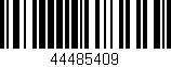 Código de barras (EAN, GTIN, SKU, ISBN): '44485409'