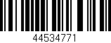 Código de barras (EAN, GTIN, SKU, ISBN): '44534771'