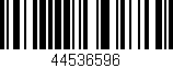Código de barras (EAN, GTIN, SKU, ISBN): '44536596'