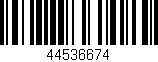 Código de barras (EAN, GTIN, SKU, ISBN): '44536674'