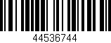 Código de barras (EAN, GTIN, SKU, ISBN): '44536744'