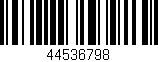 Código de barras (EAN, GTIN, SKU, ISBN): '44536798'