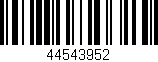 Código de barras (EAN, GTIN, SKU, ISBN): '44543952'