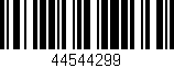 Código de barras (EAN, GTIN, SKU, ISBN): '44544299'