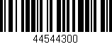 Código de barras (EAN, GTIN, SKU, ISBN): '44544300'