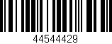 Código de barras (EAN, GTIN, SKU, ISBN): '44544429'