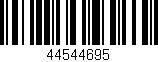 Código de barras (EAN, GTIN, SKU, ISBN): '44544695'