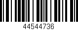 Código de barras (EAN, GTIN, SKU, ISBN): '44544736'
