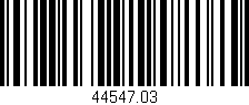 Código de barras (EAN, GTIN, SKU, ISBN): '44547.03'