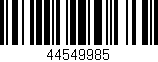 Código de barras (EAN, GTIN, SKU, ISBN): '44549985'