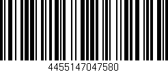 Código de barras (EAN, GTIN, SKU, ISBN): '4455147047580'