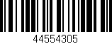 Código de barras (EAN, GTIN, SKU, ISBN): '44554305'